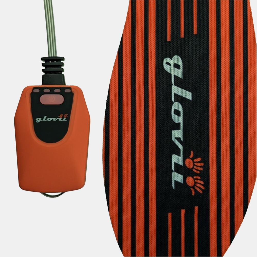 Glovii - Lämmitettävät pohjalliset hiihtoon ultrakevyet sovelluksella ohjattavat