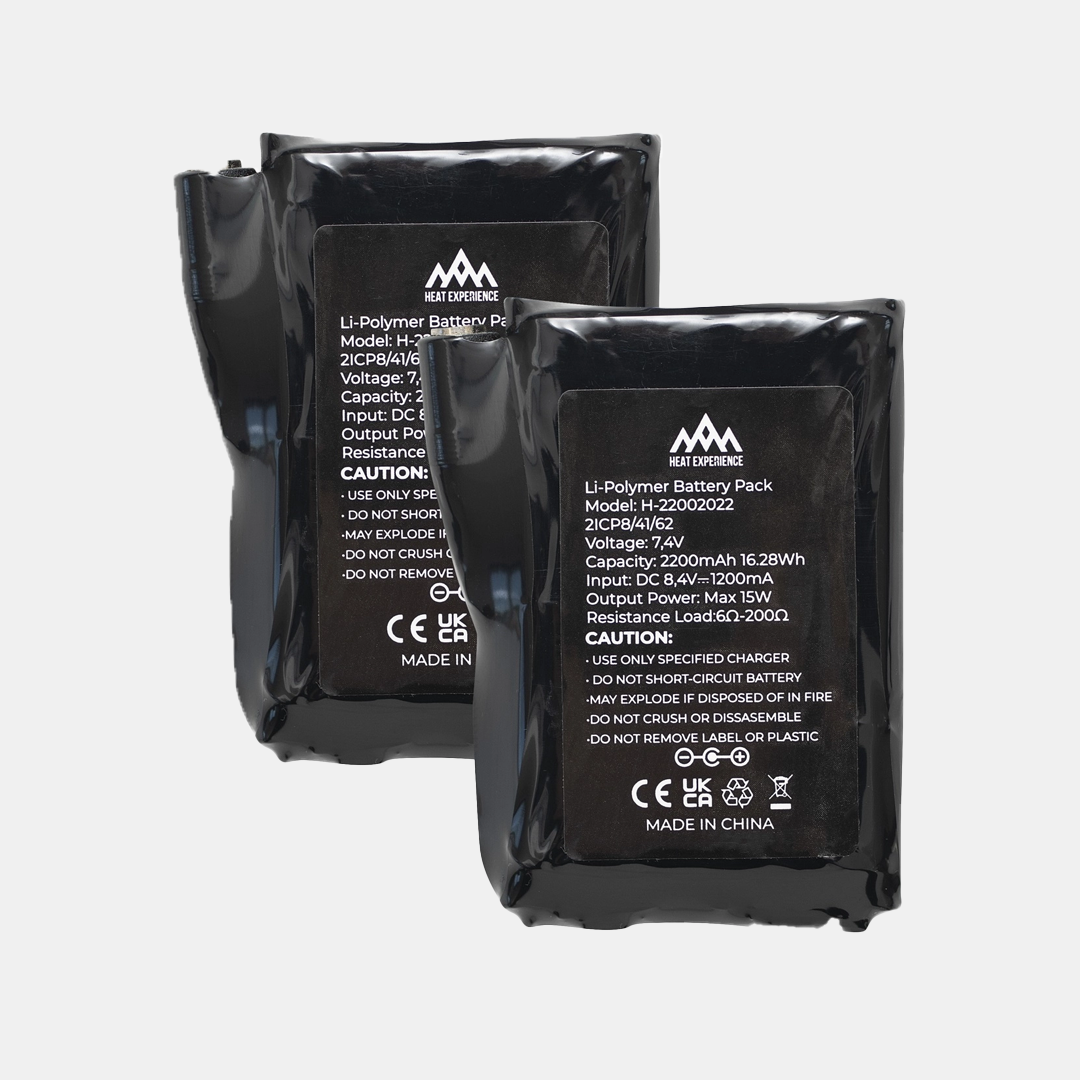 HeatX Akku lämpökäsineisiin – 2-pack – 2200mAh, 7.4V