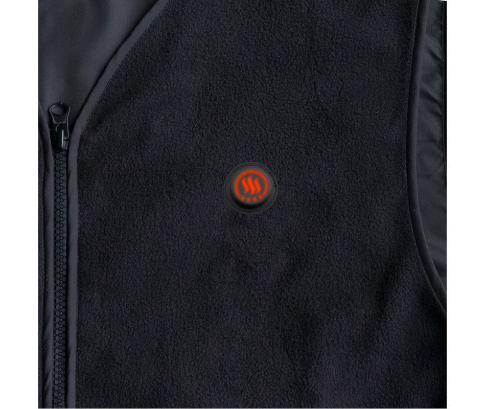 Glovii - Värmeväst Fleece Svart - Nordiq Heat