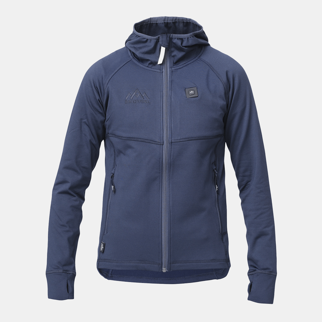 HeatX - Heated Anyday Zipfleece Dam Navy/Blå - Nordiq Heat