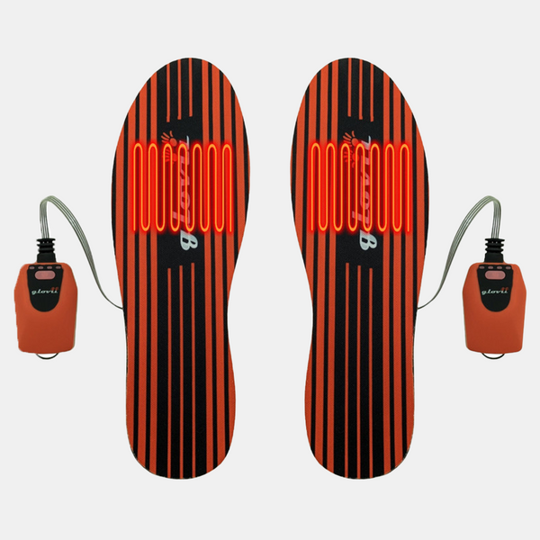 Glovii - Lämmitettävät pohjalliset hiihtoon ultrakevyet sovelluksella ohjattavat