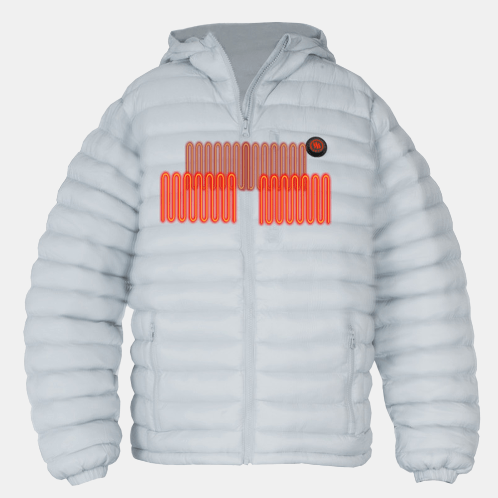 Glovii - Värmejacka Herr Vit - Nordiq Heat