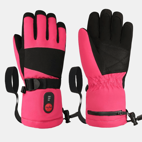 Savior Heat - Vaaleanpunaiset Lämmitettävät hanskat lapsille