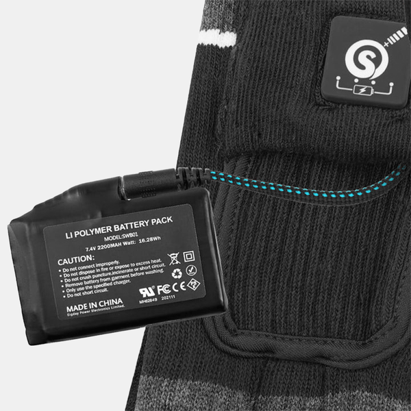 Savior Heat - Lämmitettävät sukat Musta/Harmaa